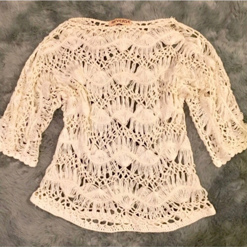 Nasty Gal | Reverse Crochet Festival Tunic Sweater